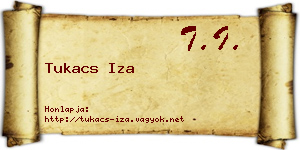 Tukacs Iza névjegykártya